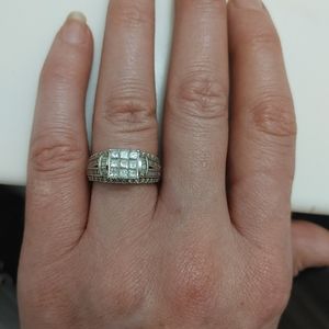 1.5 karat Diamond Princess Cut Cluster Ring